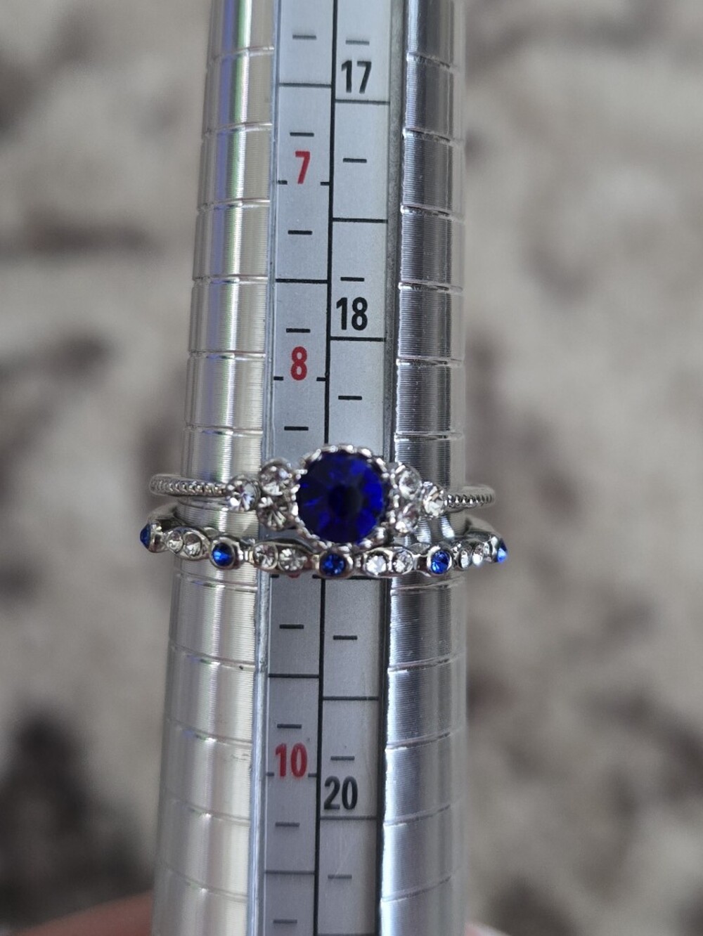 SET OF 2 Dark Blue Stone